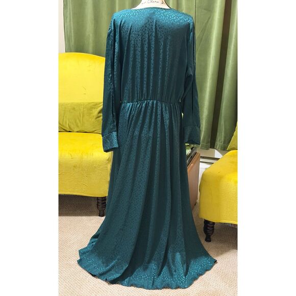 Alexa B Nites Jade Teal Jacquard Evening Gown – Woman’s 18W - Picture 7 of 9